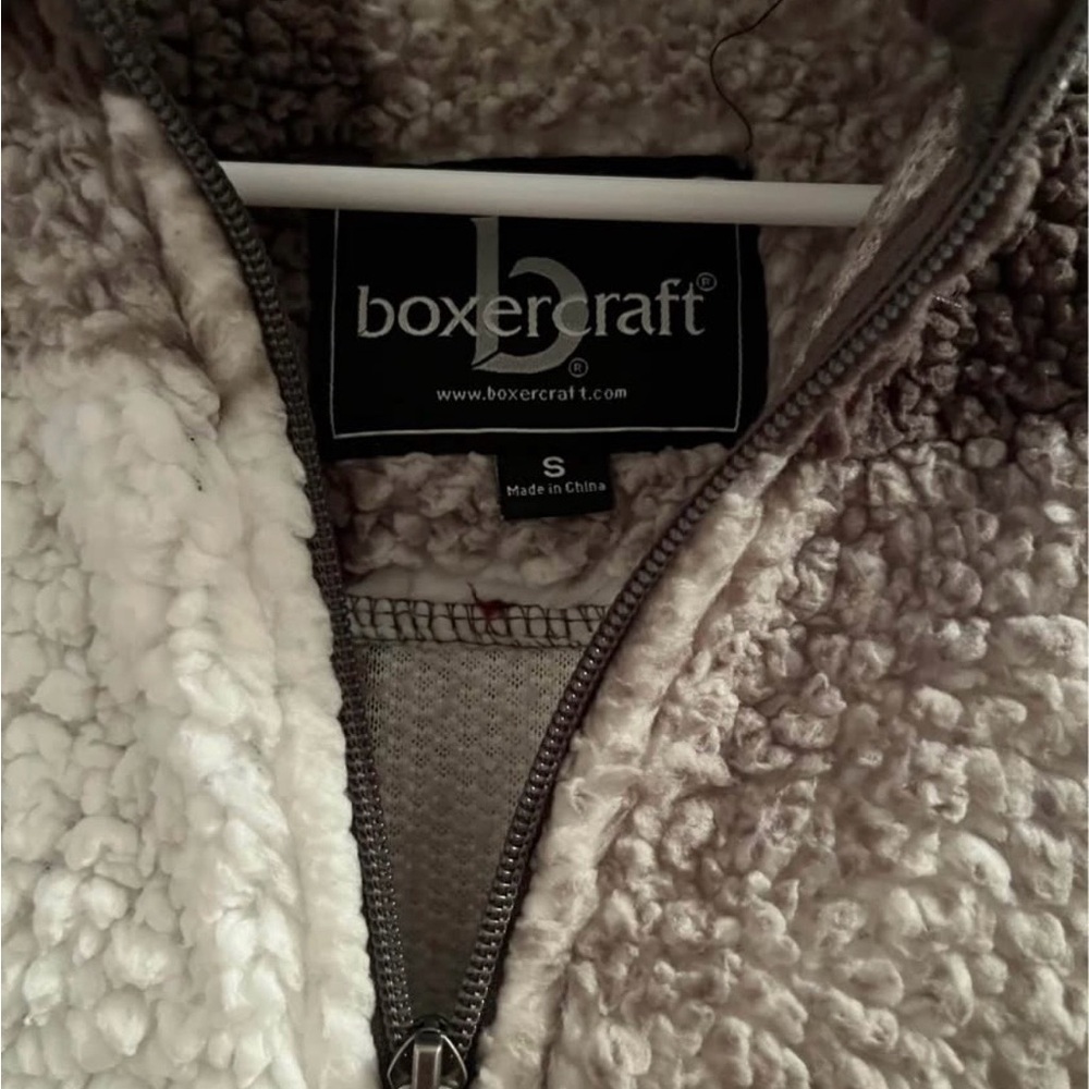 Boxercraft Women's Checkered Cowl Sweater - Brown and Cream - Picture 3 of 3